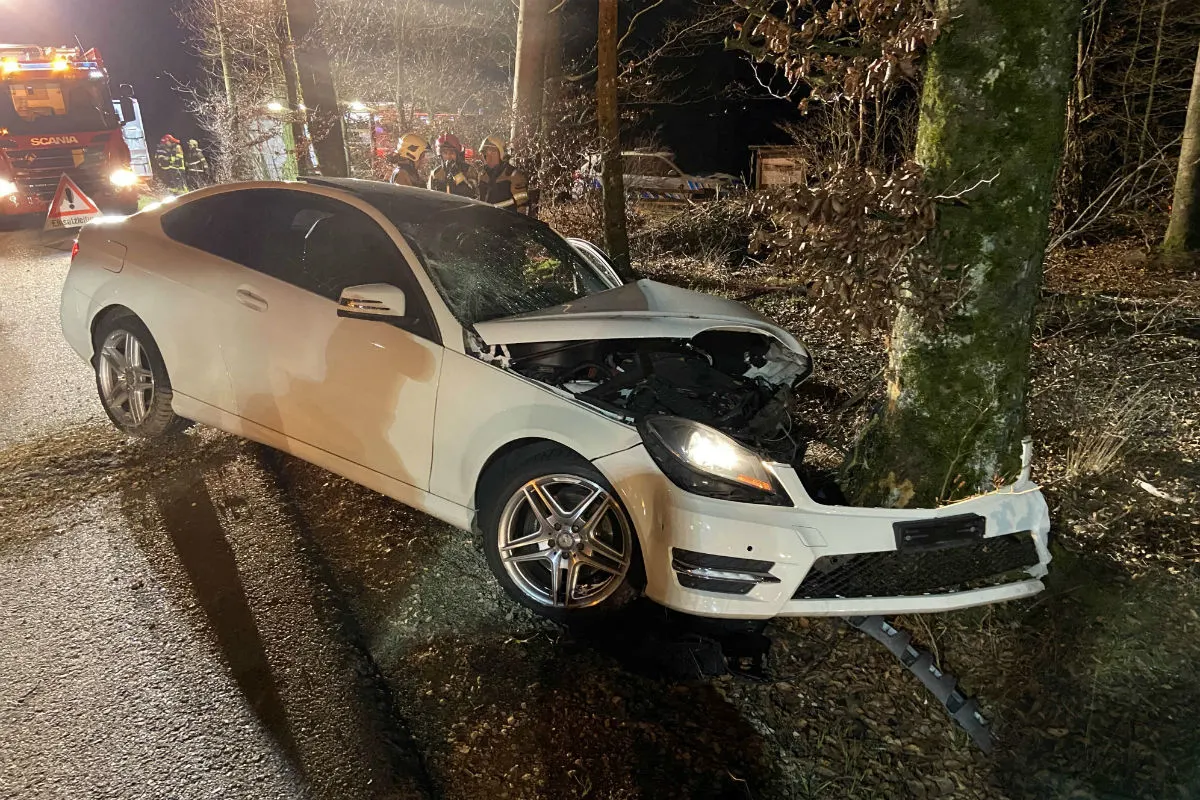 Lengnau AG - Autofahrer betrunken gegen Baum gekracht