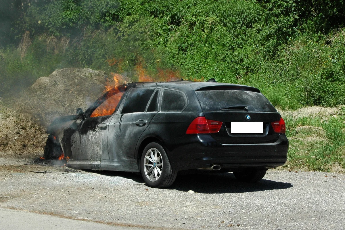 Reute AR - BMW fängt Feuer