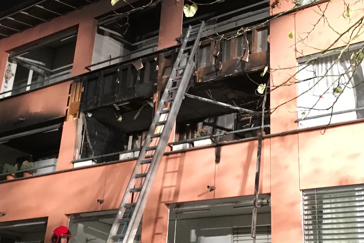 Windisch AG - Feuer auf Balkon