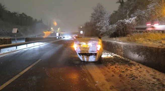 16 schneebedingte Unfälle im Baselland
