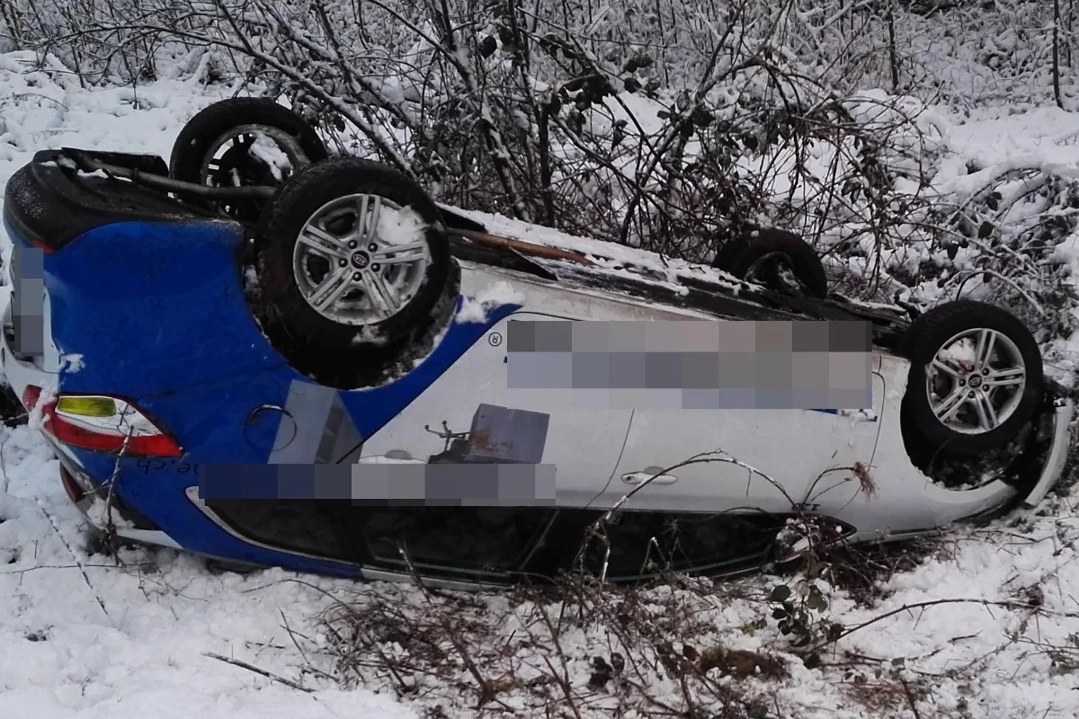 Bei winterlichen Verhältnissen in Glashütten verunglückt