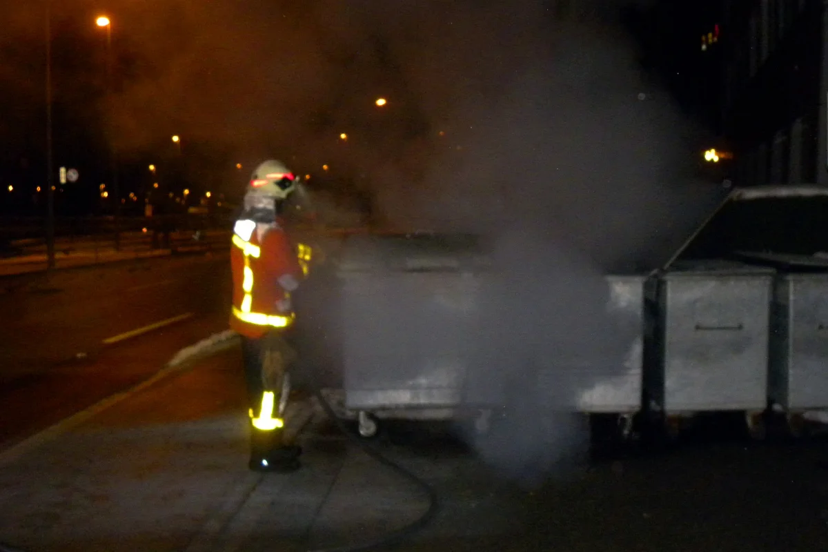 Abfallcontainer-Brand in St. Gallen