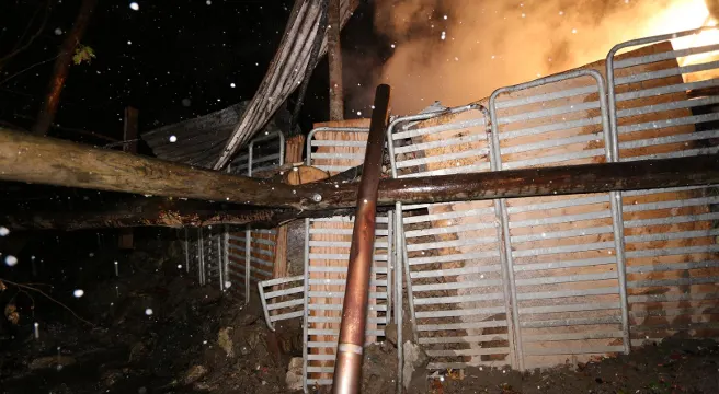Brand einer Waldhütte in Brülisau