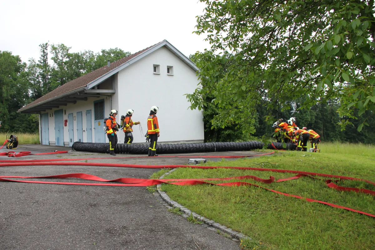 Chemieunfall in Berg SG glimpflich ausgegangen