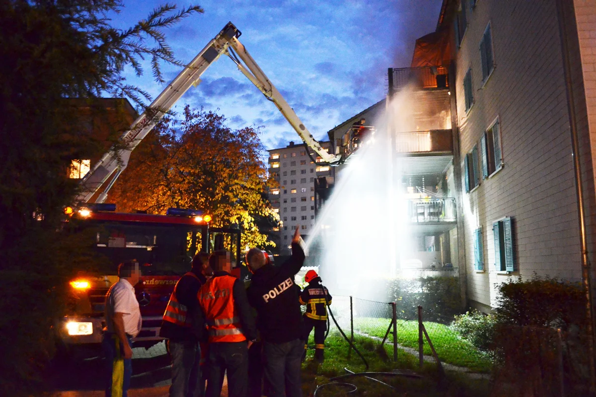 Brand auf Balkon in Churer Mehrfamilienhaus