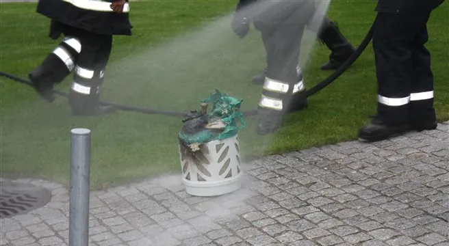 Brennende Gasflasche in Appenzell