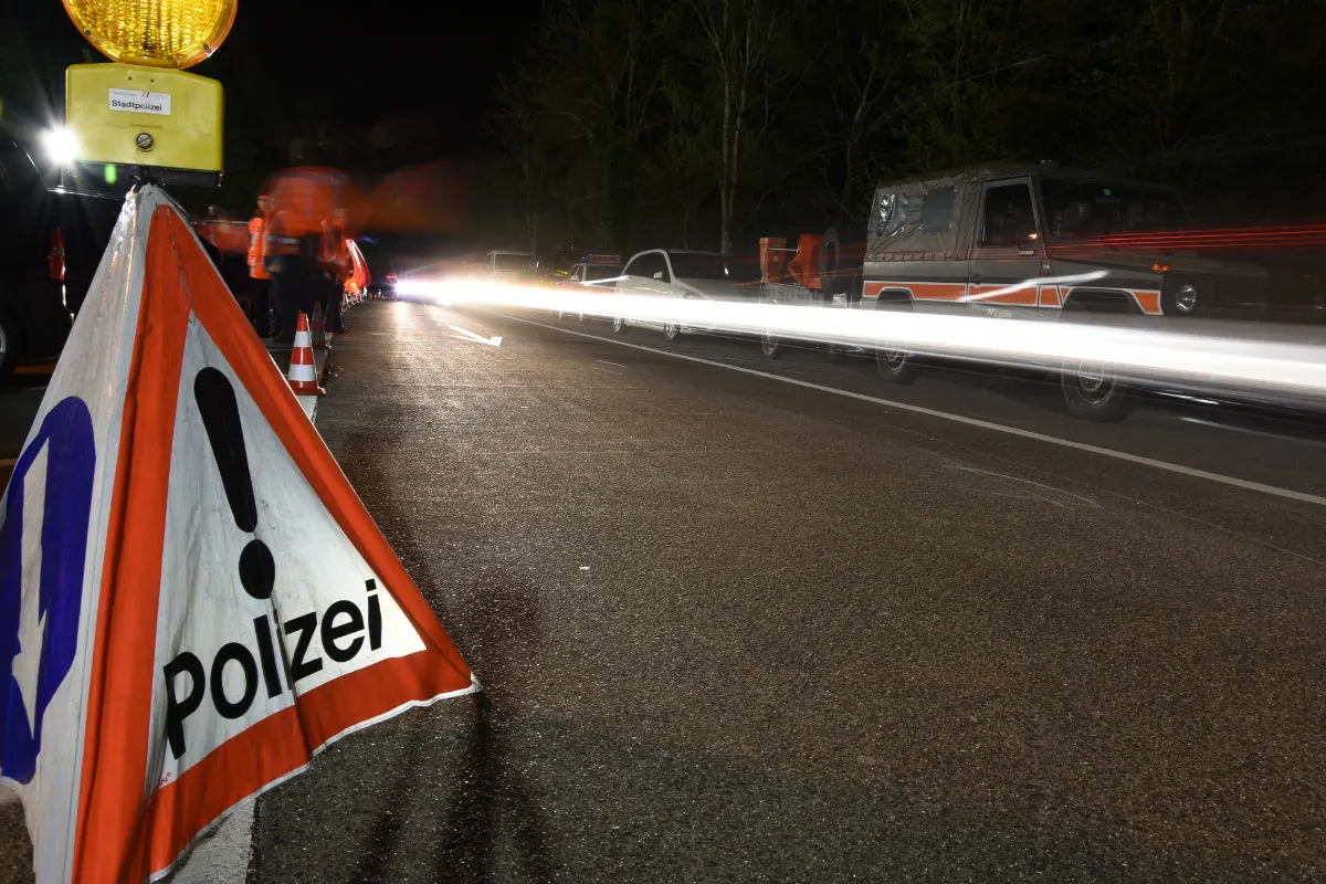 Goldach SG - Grosskontrolle auf dem Rastplatz Sulzberg  
