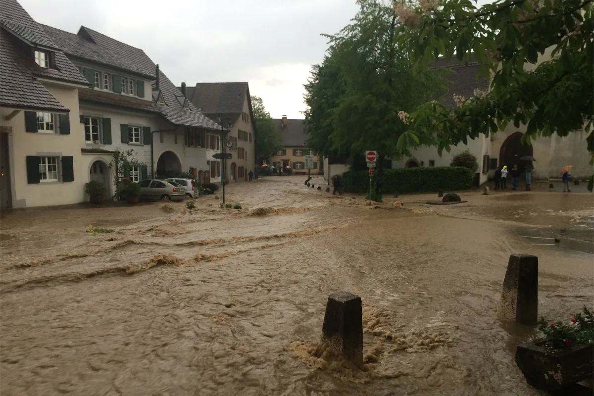 Rund 200 Einsätze wegen starkem Regen im Kanton Basel-Landschaft