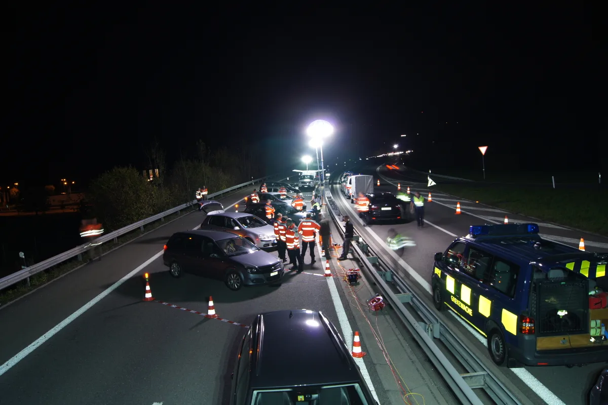 Küssnacht: Grosskontrolle auf der A4