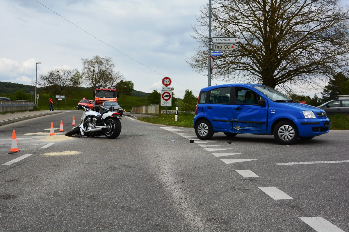 Verkehrsunfall mit Verletztem in Diessenhofen