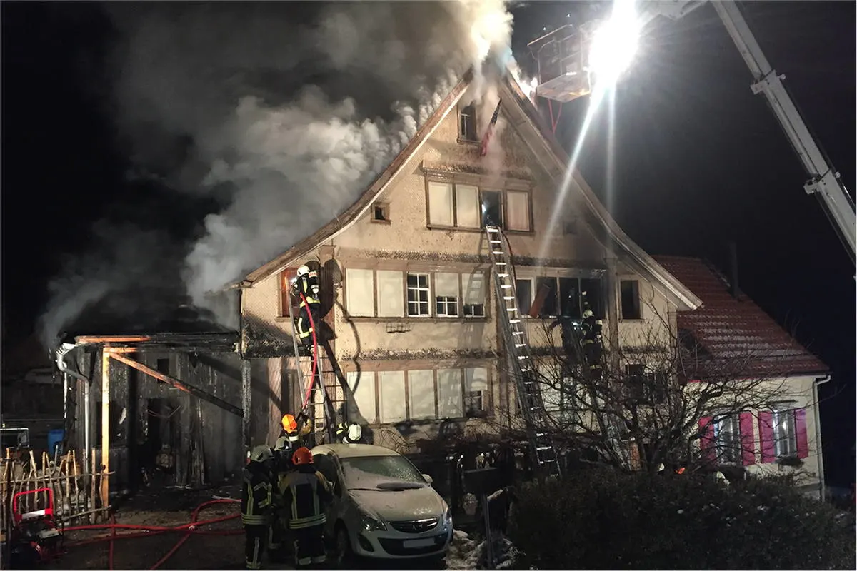 Herisau AR - Wohnhaus abgebrannt