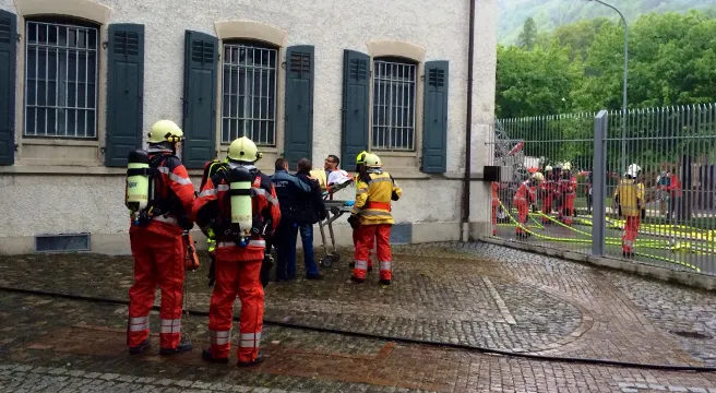 Kapo Glarus probt Gefängnisbrand