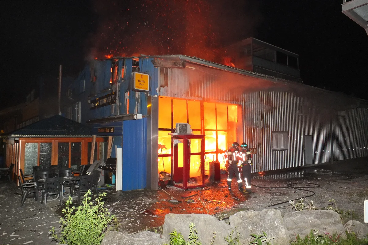Goldach: Lagerhalle mit Bar abgebrannt