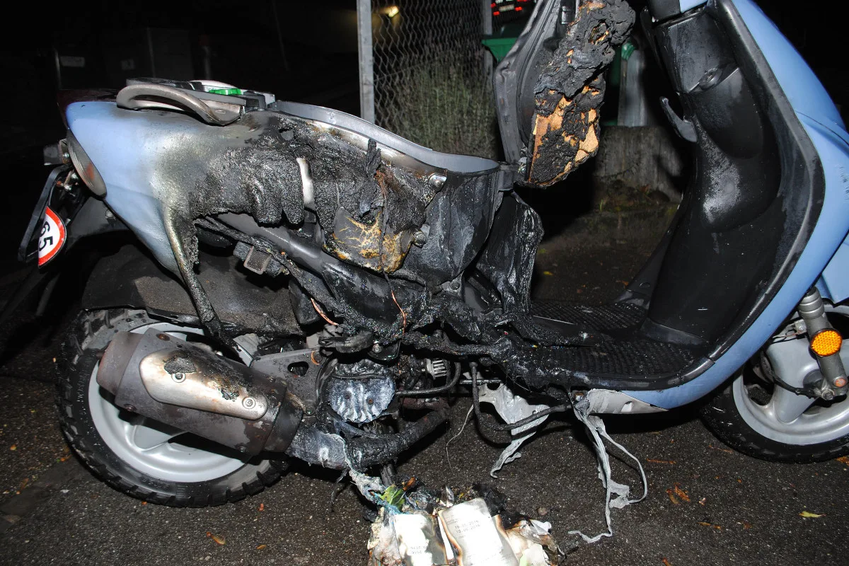 Stadt Luzern LU - Motorrad angezündet - Zeugenaufruf