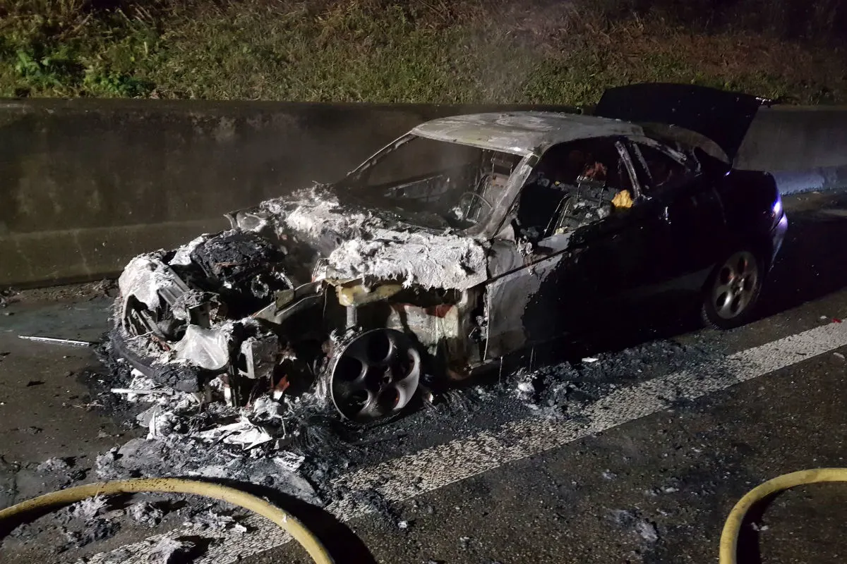 Muttenz BL - Alfa Romeo brennt vollständig aus