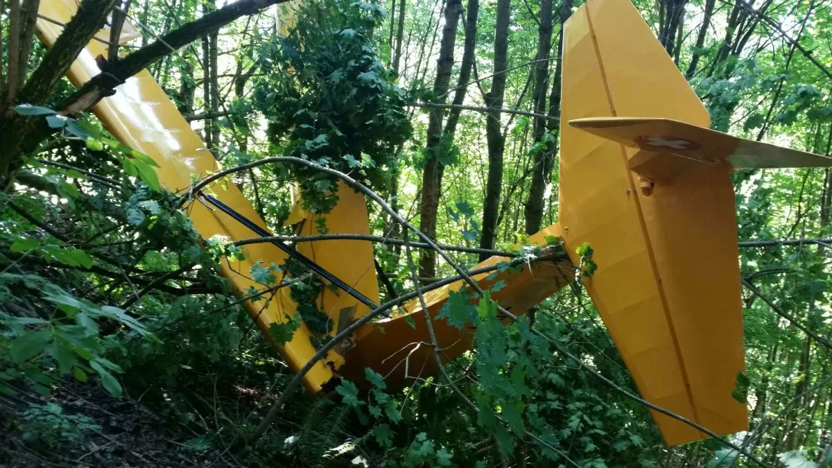Segelflugzeug stürzt in Gruyères ab