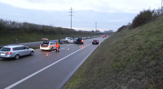 Auf der A7 bei Wäldi verunfallt