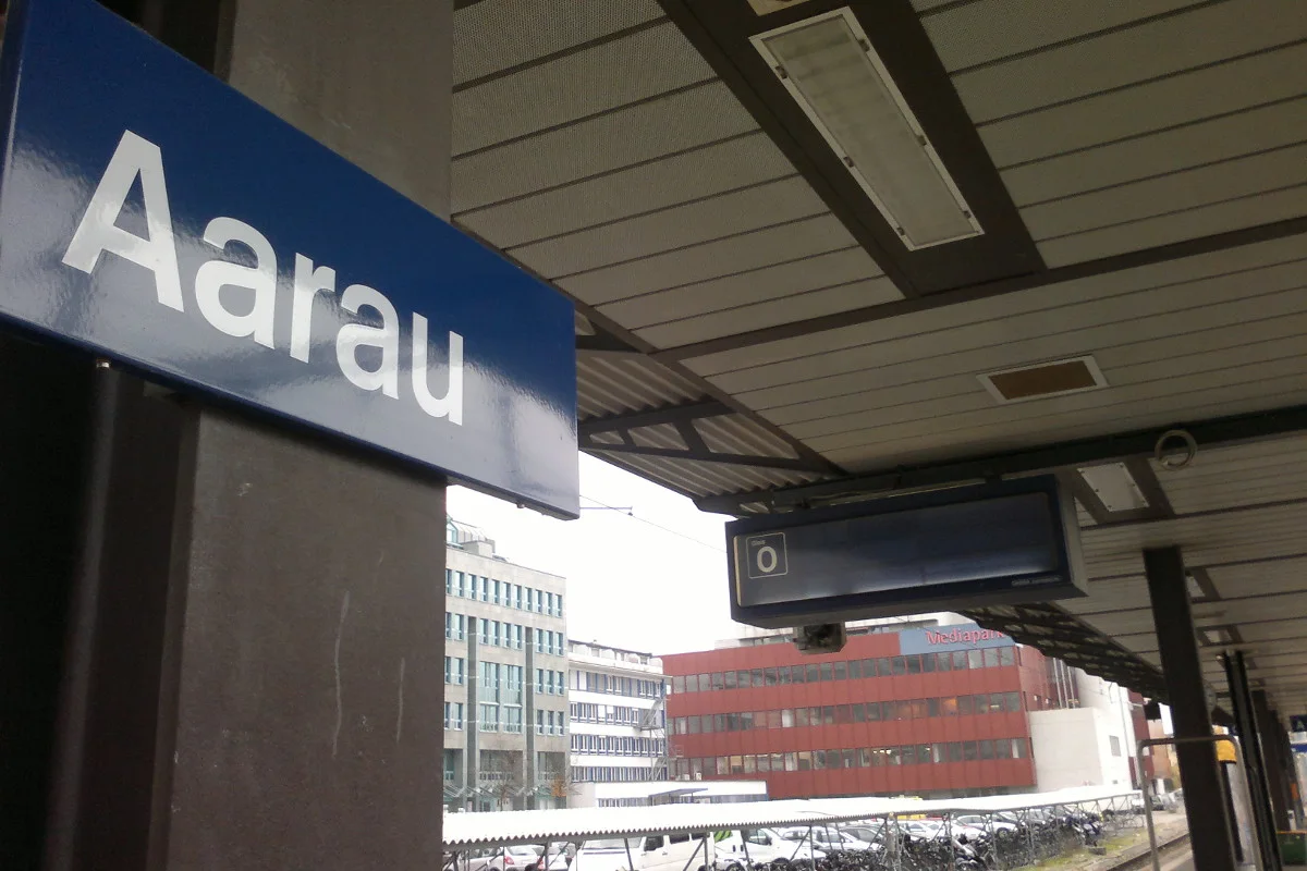 Aarau AG - Bahnverkehr stand still 