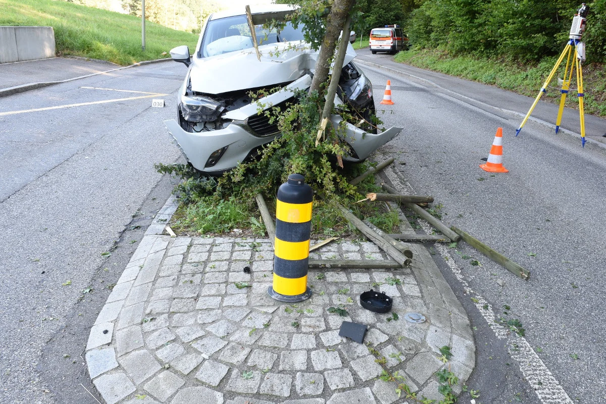 Affoltern am Albis ZH: Autofahrerin kracht in Laubbäume - schwer verletzt