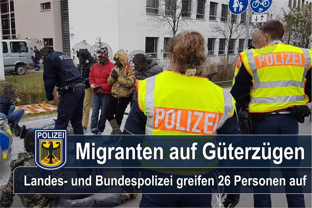 München BY - 26 Migranten aufgegriffen