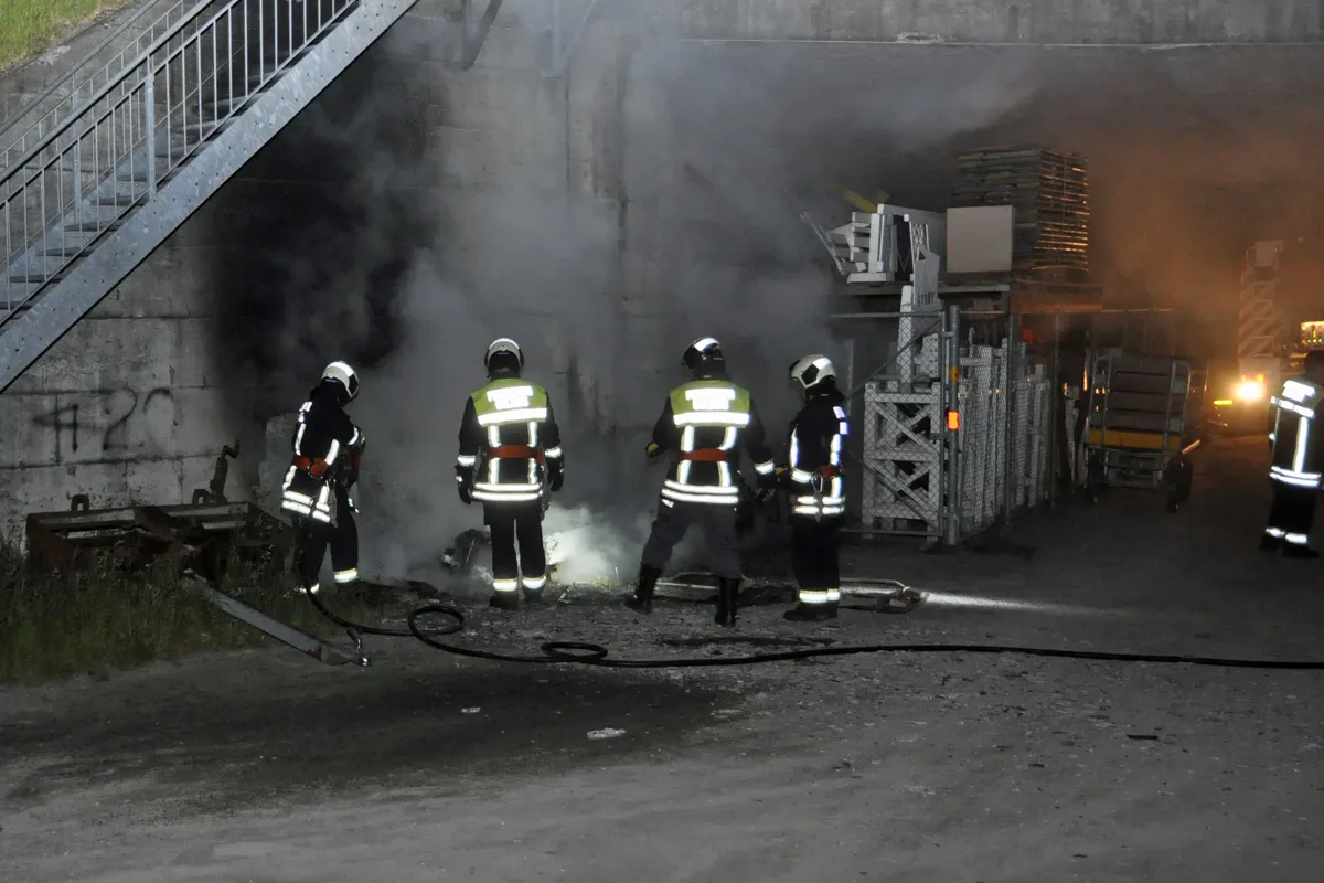 Balzers FL - Brand einer Toi-Toi-Toilettenkabine