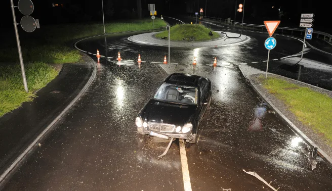 Spektakulärer Unfall in Dallenwil 