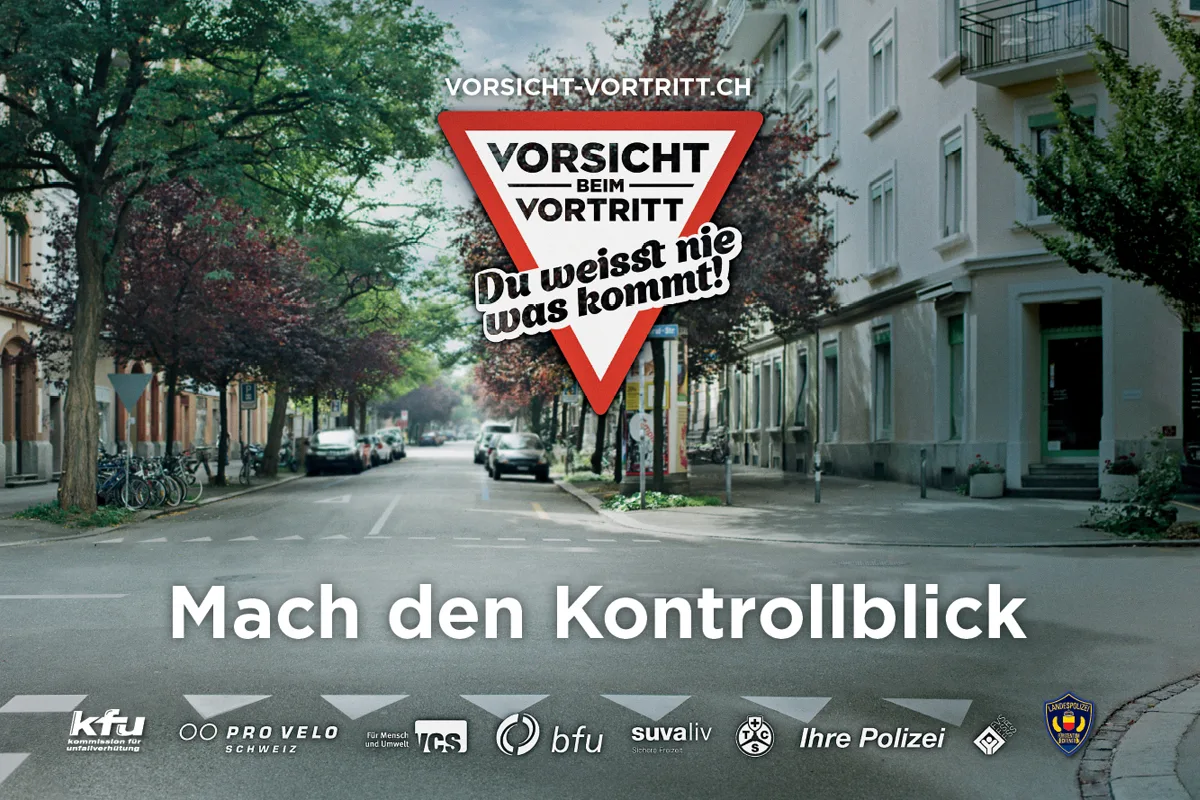Liechtenstein FL - Kampagne der Landespolizei: Vorsicht beim Vortritt 