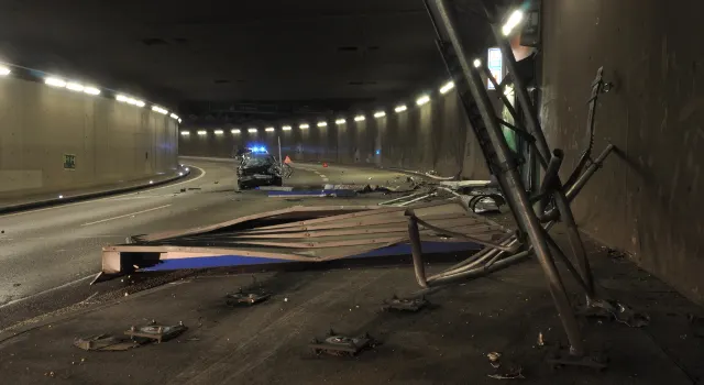 Basel: Mit 130 Sachen im Horburgtunnel Unfall gebaut