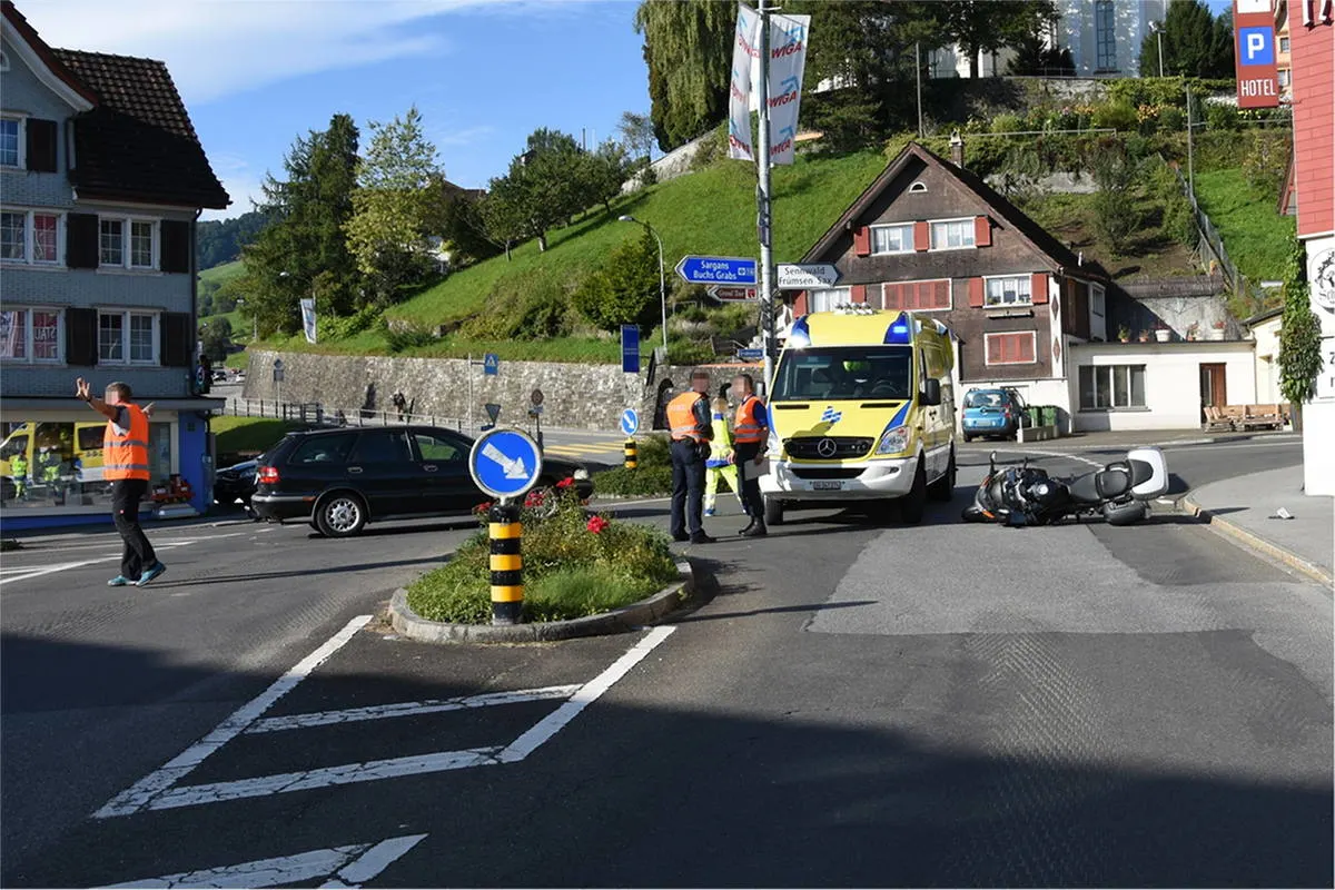 Gams SG - Motorradfahrer verletzt
