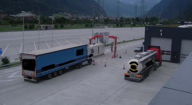 Schwerverkehrskontrolle in Erstfeld