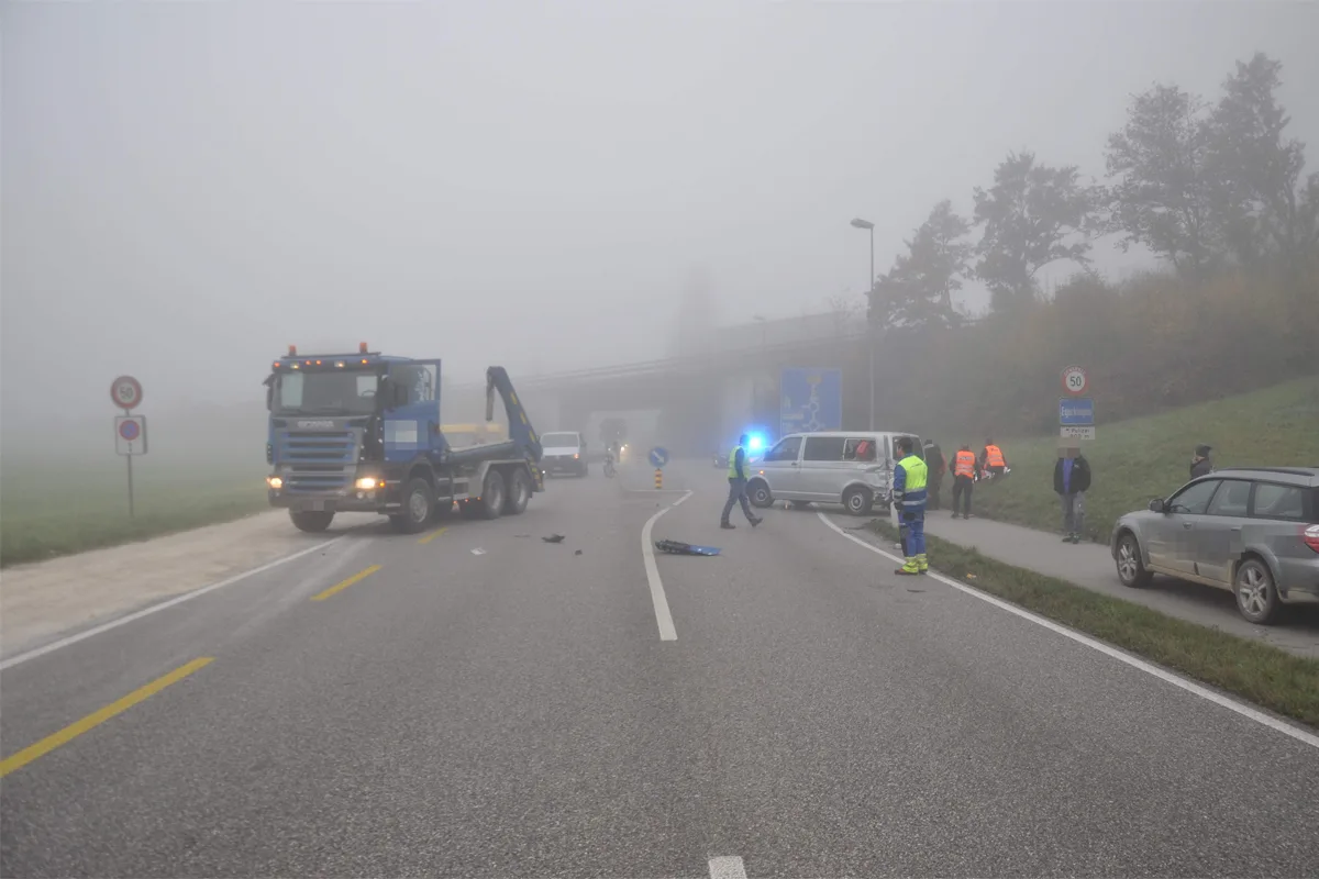 Egerkingen SO: PW von Lastwagen erfasst