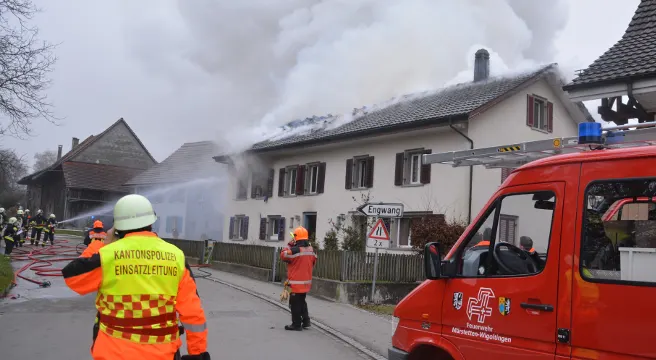 Zweifamilienhaus in Wigoltingen in Brand geraten