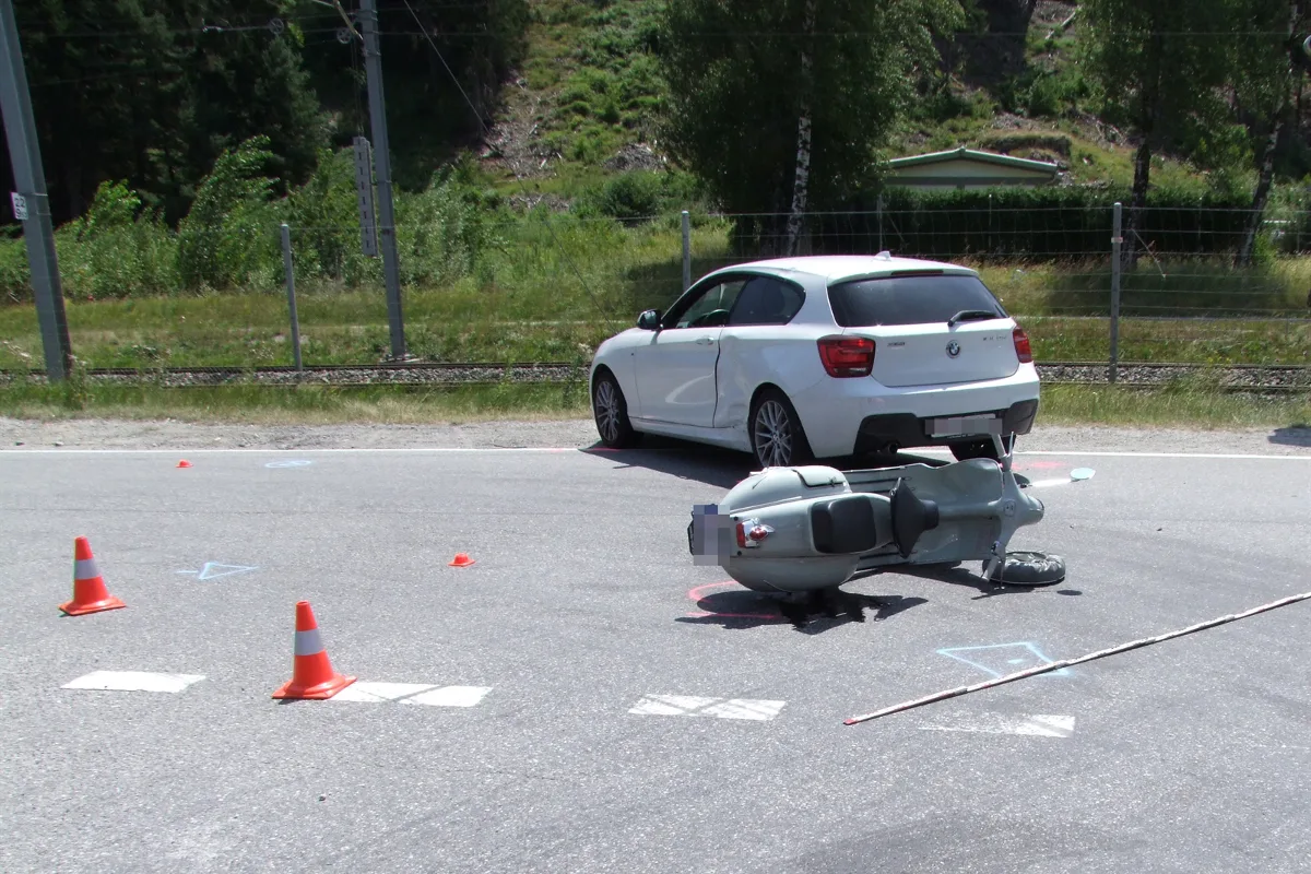 Bei Verkehrsunfall in Domat/Ems verletzt
