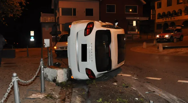 Mit Porsche in Vaduz überschlagen