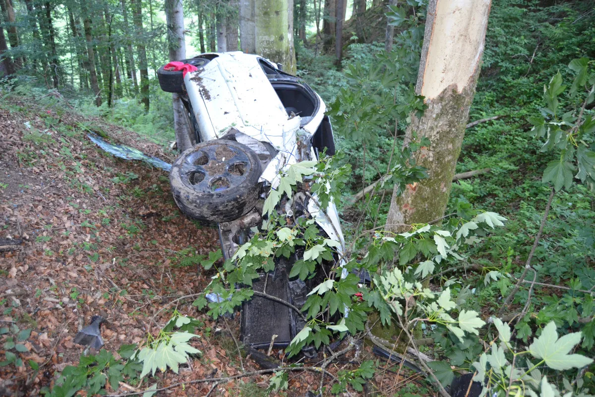 Hundwil AR - Totalschaden nach Alleincrash