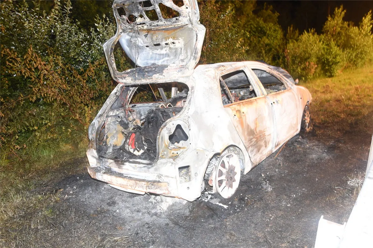 Mels SG - Auto gerät in Vollbrand