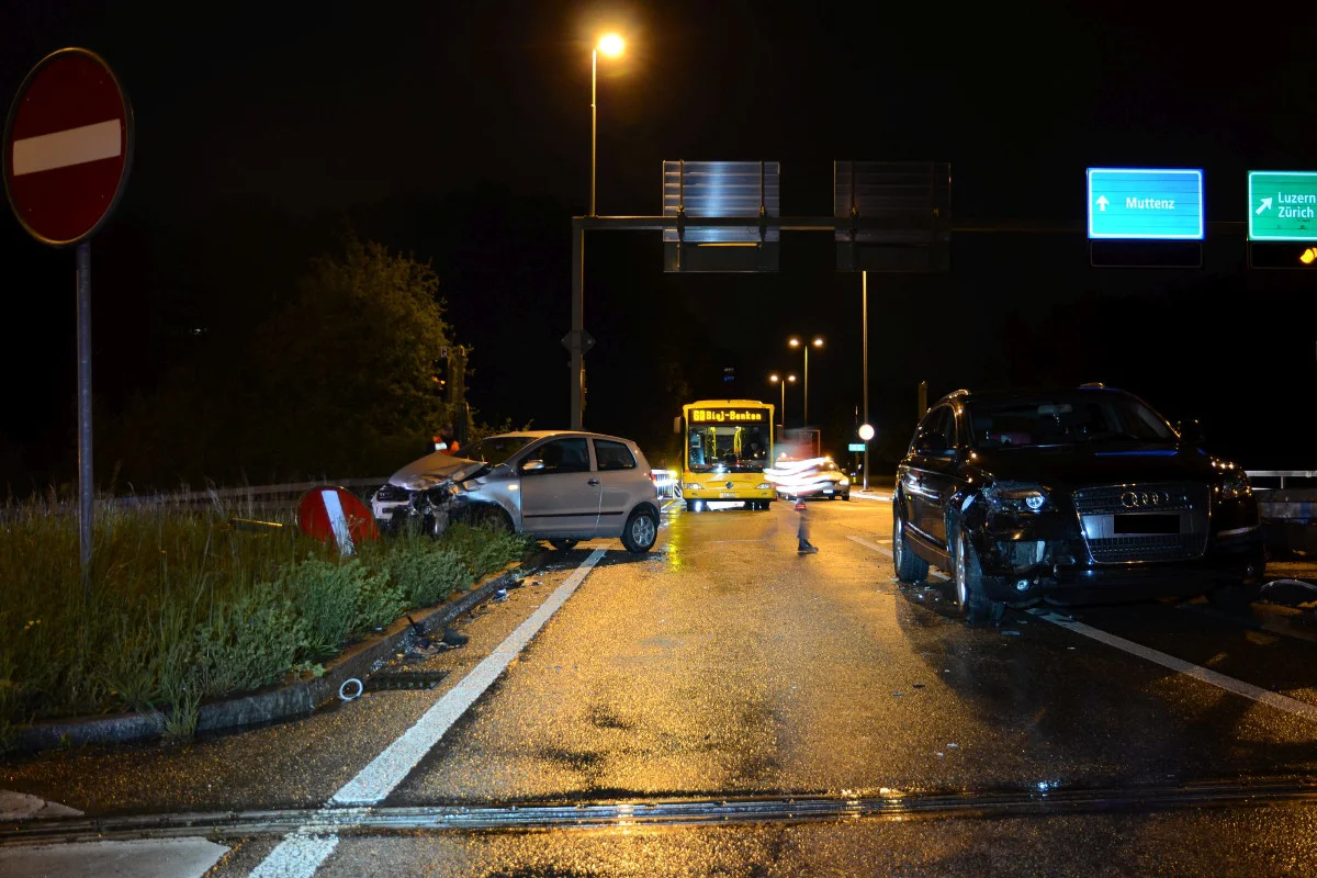 Heftiger Crash in Muttenz