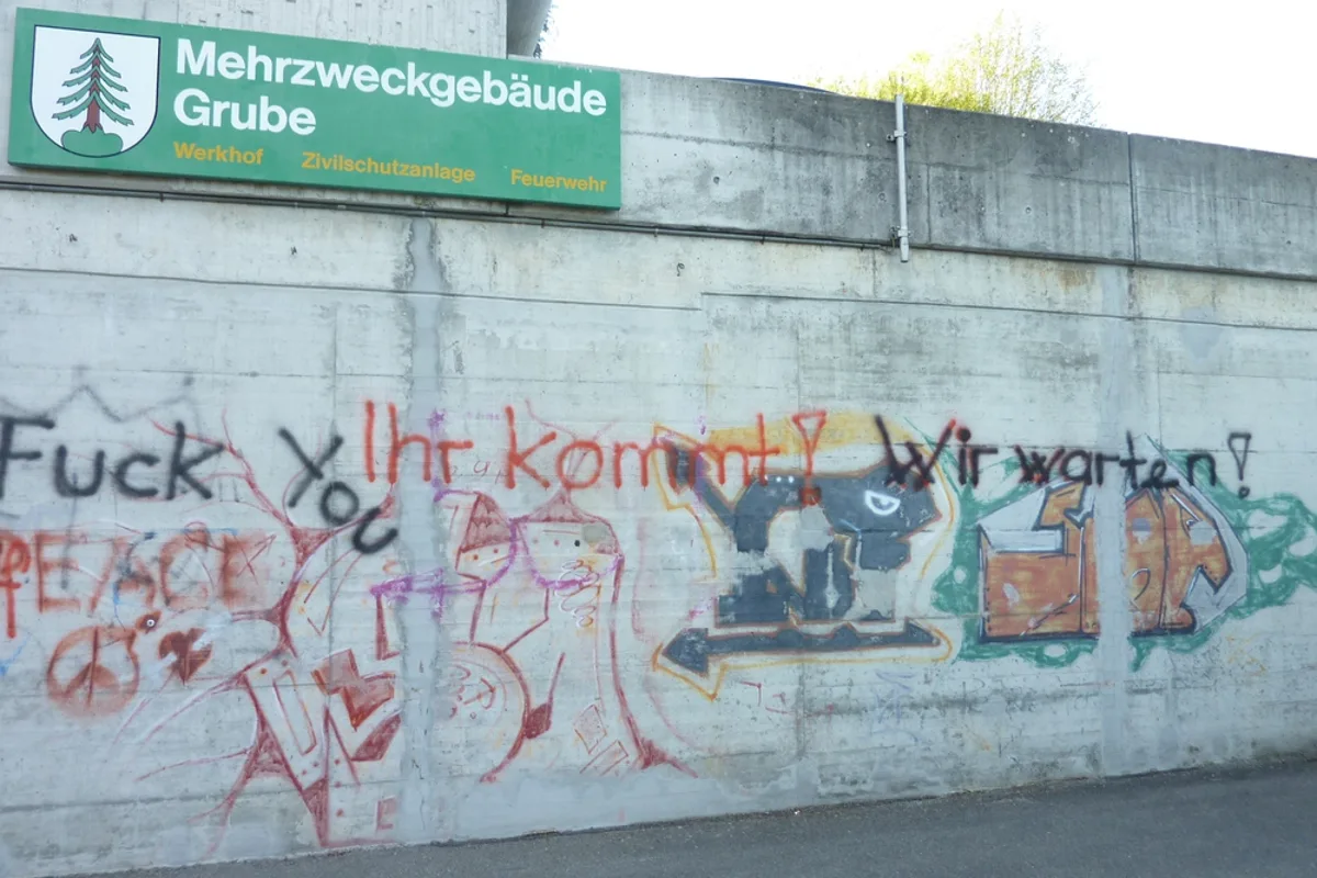 Zivilschutzanlage in Gretzenbach versprayt - Belohnung ausgelobt