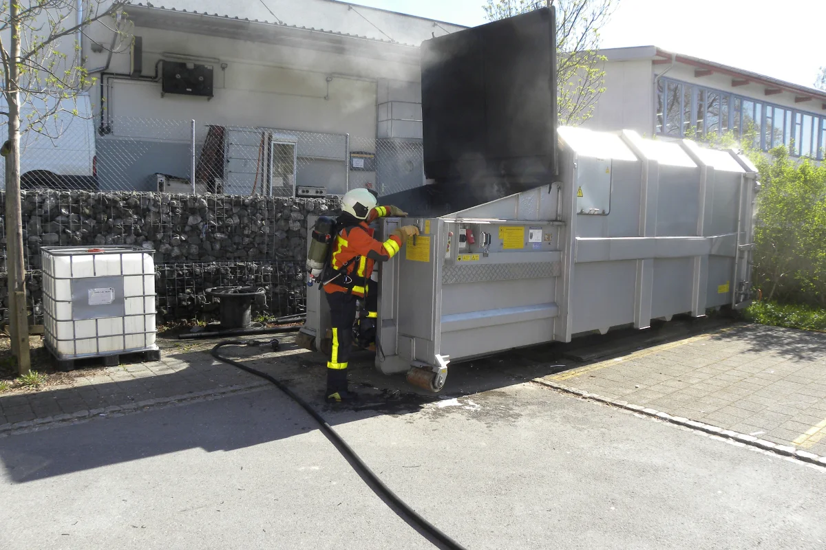 Containerbrand in St. Gallen