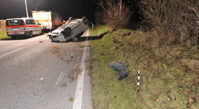Alleincrash in Unterstammheim fordert Schwerverletzten
