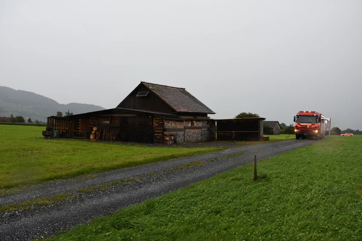 Altstätten SG - Blitzeinschlag in Riethütte