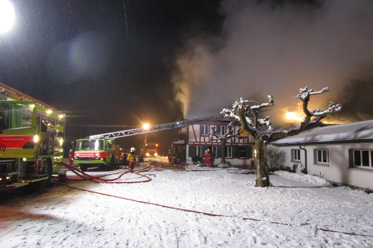 Grosser Schaden bei Restaurantbrand in Wila