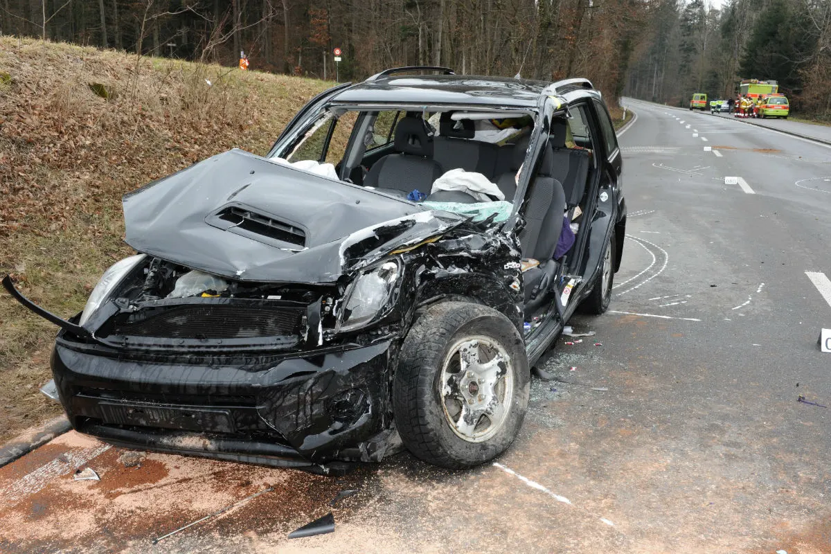Schwerer Unfall in Kleinandelfingen - Nur Hund blieb unverletzt