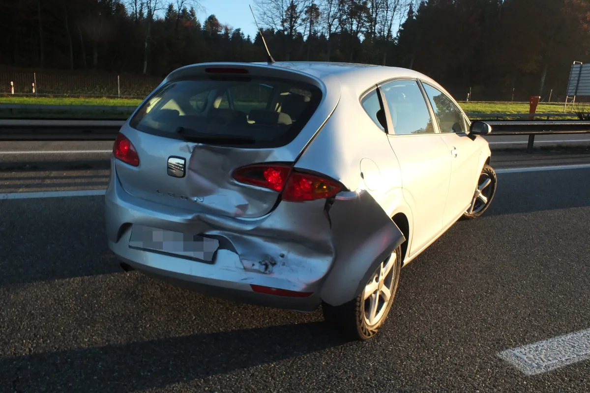 Auffahrunfall auf der A1 bei Oberbüren