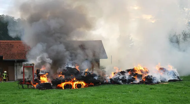 Vollbrand eines Strohfuders in Kerns