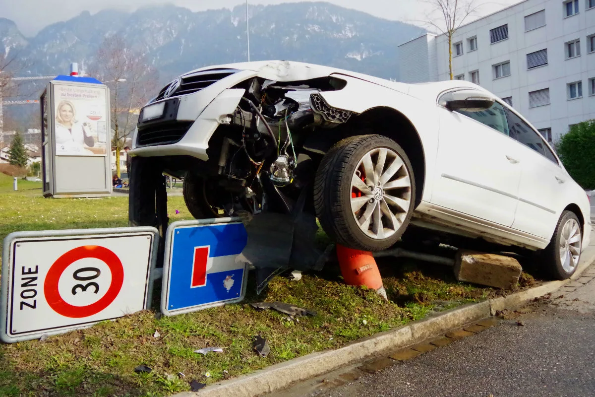 Chur: Zwei spektakuläre Verkehrsunfälle