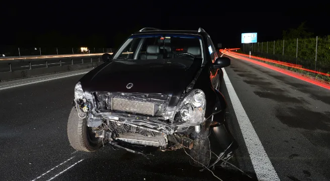 Rothenburg: Auf der A2 zusammengeprallt