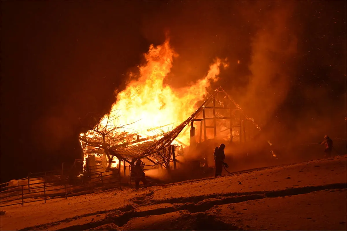 Amden SG - Scheunenbrand
