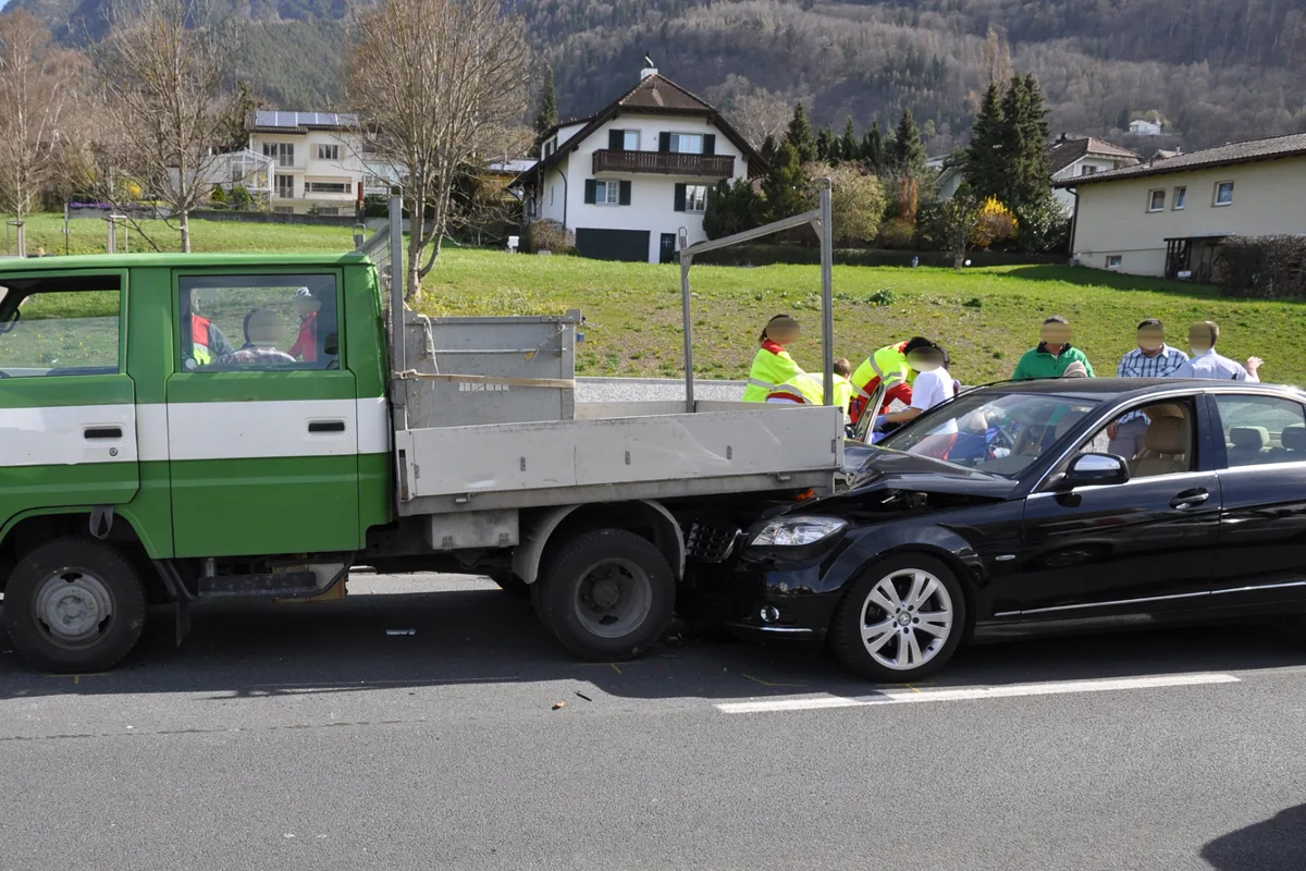 Kollision mit drei Fahrzeugen in Vaduz