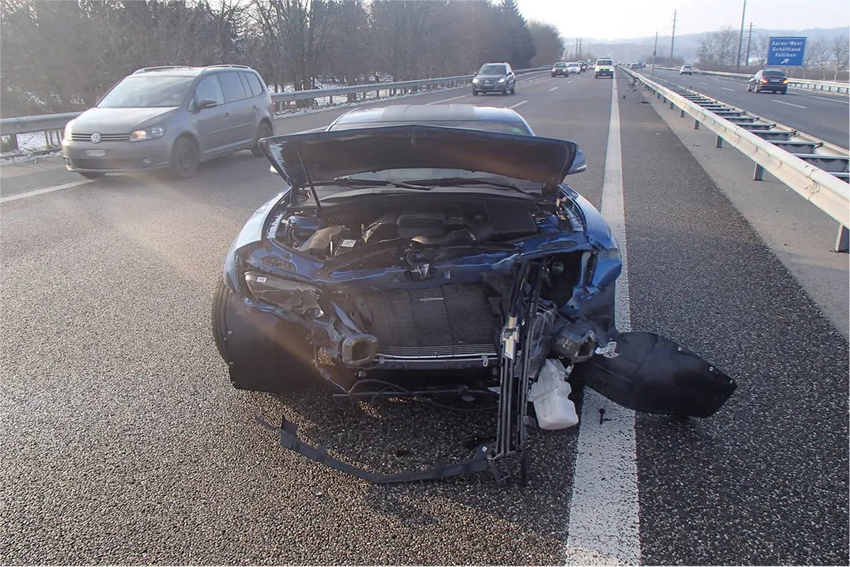 A1 Muhen AG - Beim Beschleunigen verunfallt